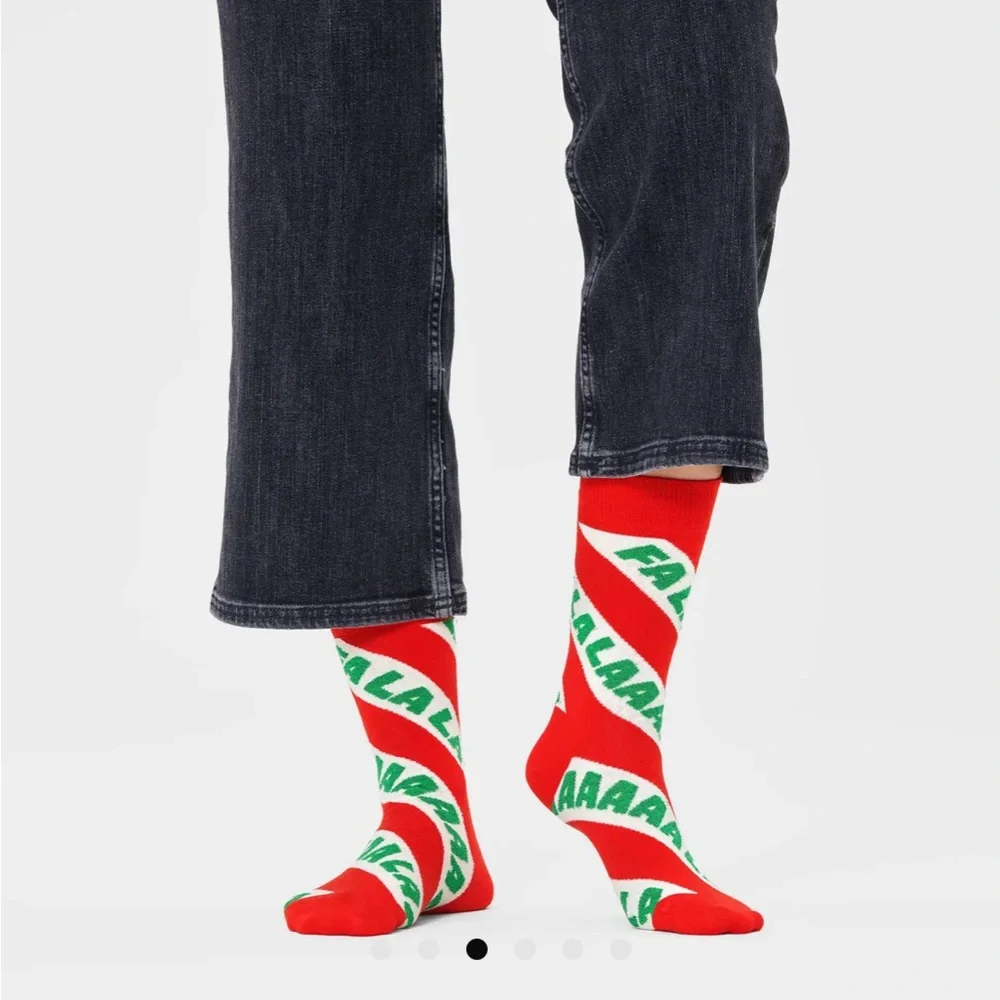 NWT Happy Socks Fa La La La La Socks - Size 4-7